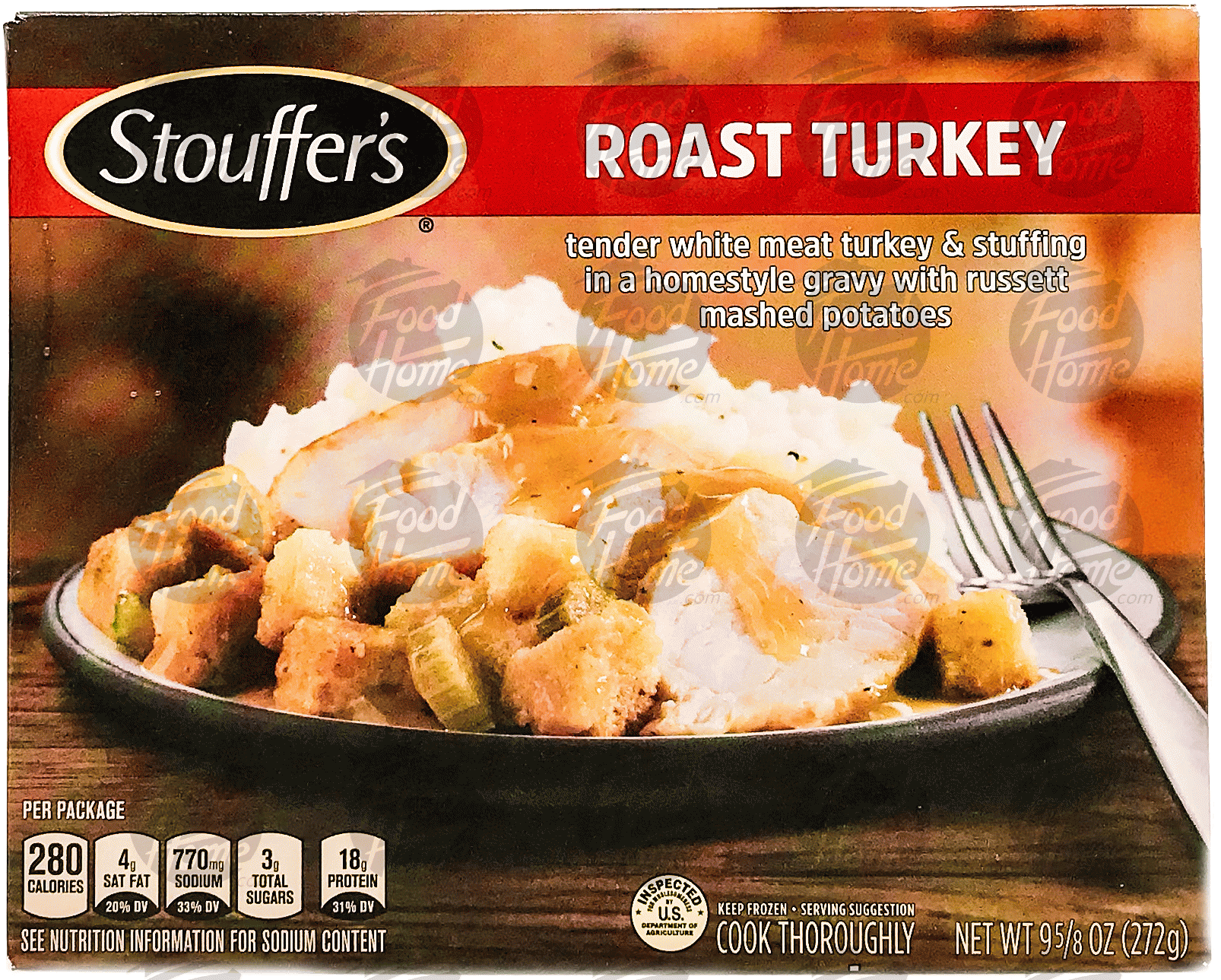 Stouffer's Classics roast turkey; white meat turkey & stuffing in a homestyle gravy w/ russet mashed potatoes Full-Size Picture